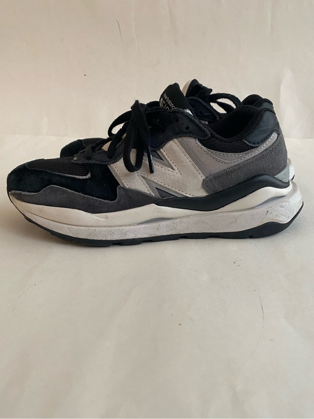 New Balance 57/40 Figs Black and Gray Low-Top Runner Sneakers